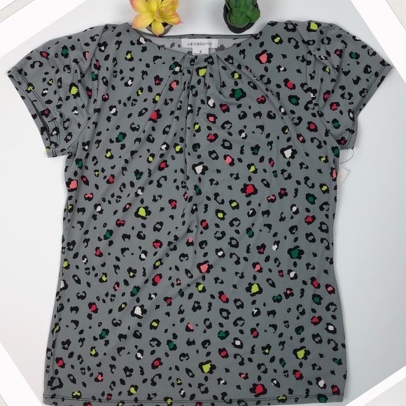 Liz Claiborne Tops - LIZ CLAIBORNE|| GREY MULTI TOP
